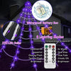 Illuminated Halloween Spider Web Lights