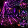 Illuminated Halloween Spider Web Lights