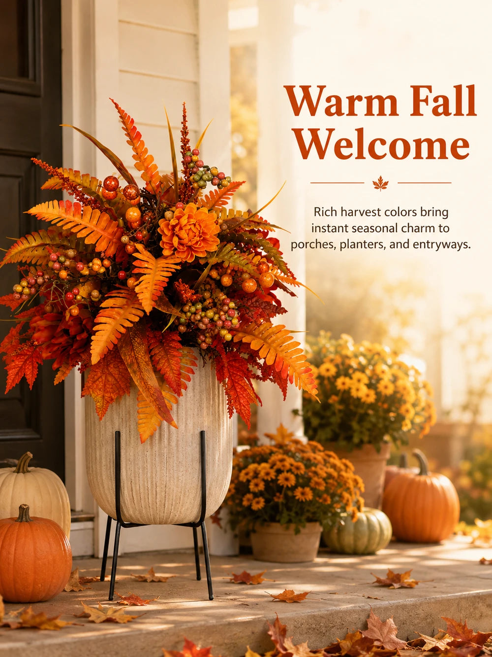 Autumn Floral Garden Stake