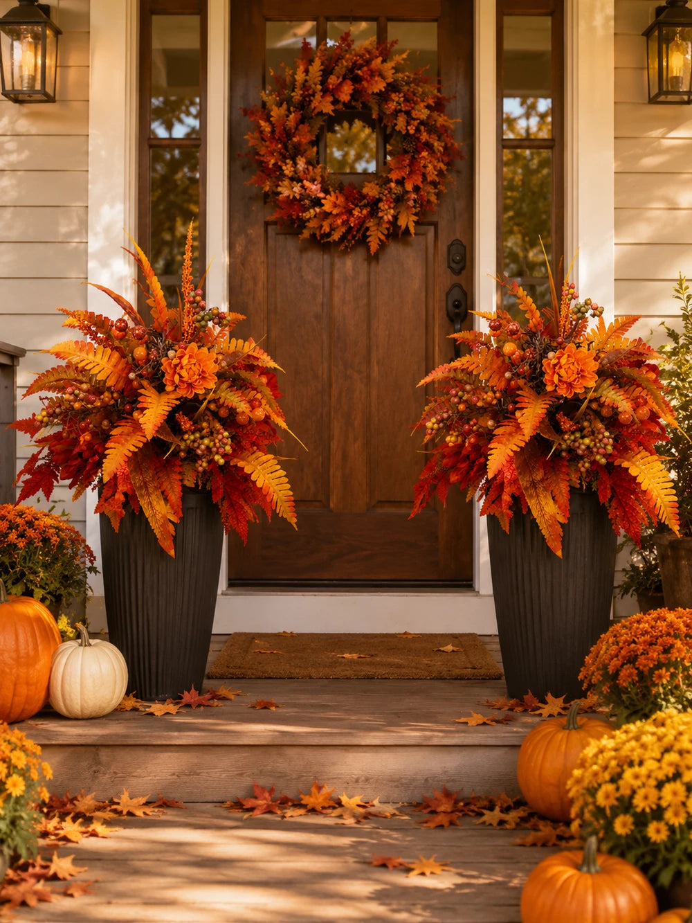 Autumn Floral Garden Stake