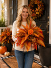 Autumn Floral Garden Stake