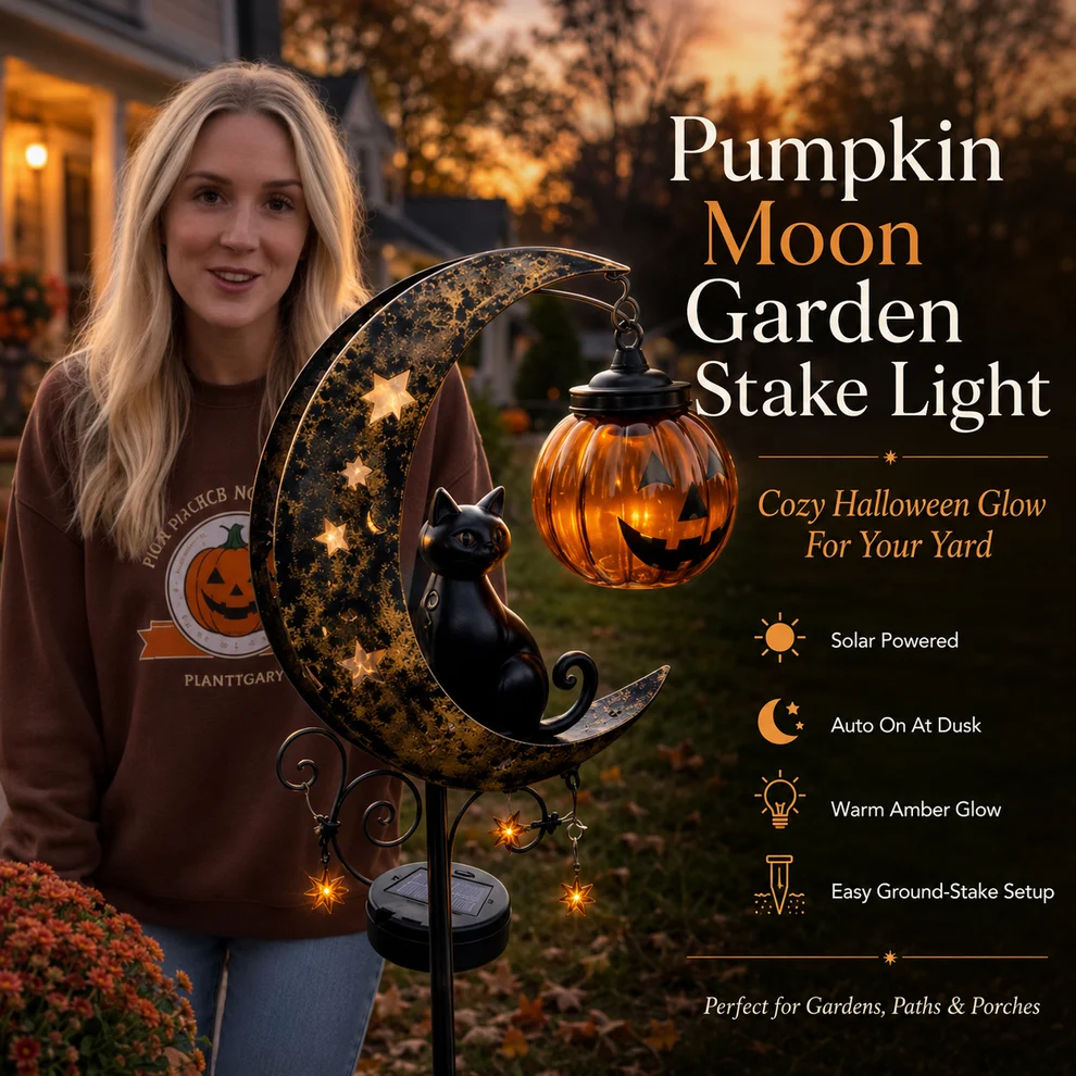 Halloween Early Bird Sale 🔥 | 49% OFF Pumpkin Moon Garden Stake Light