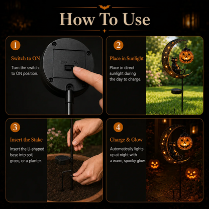 Halloween Early Bird Sale 🔥 | 49% OFF Pumpkin Moon Garden Stake Light